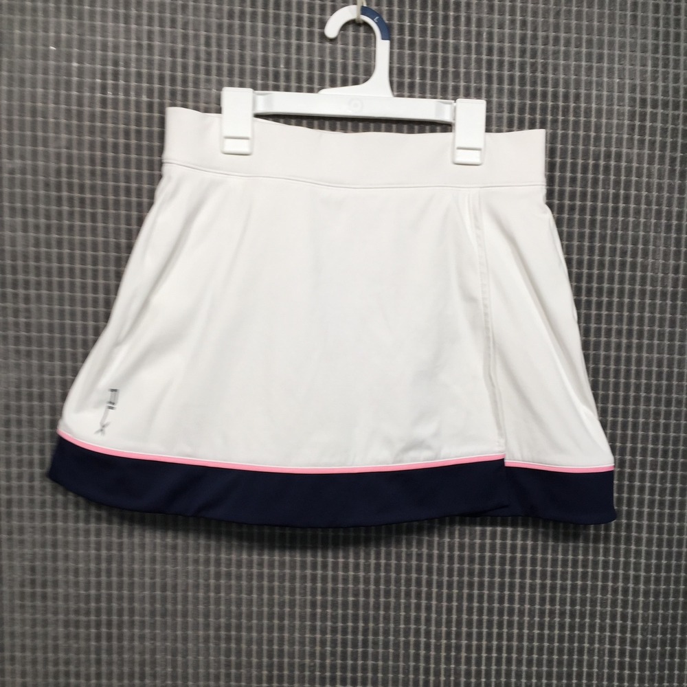 RLX Ralph Lauren Womens White Navy Pink Colorblock Tennis Golf Skort Small